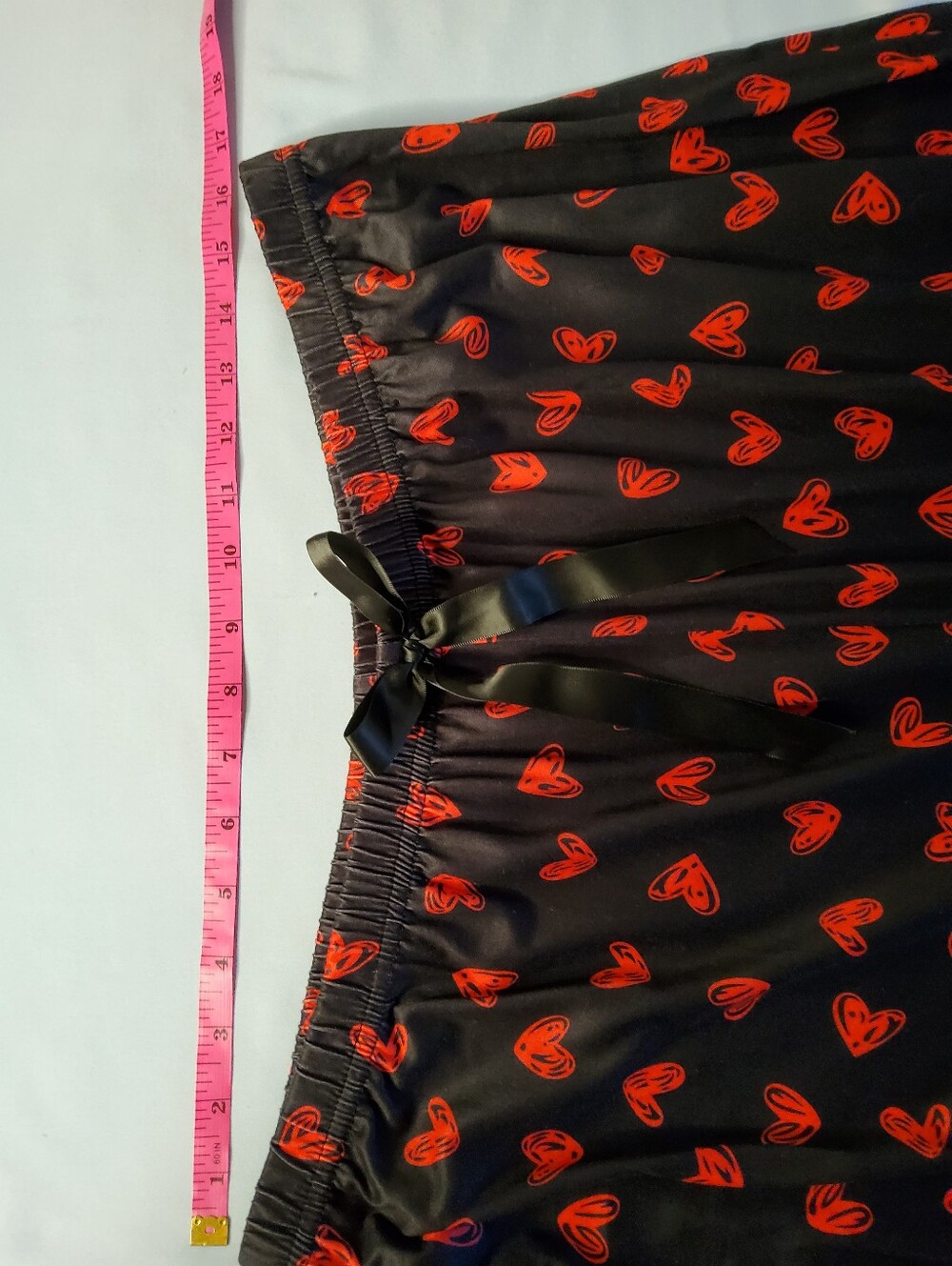 SHEIN Heart Print Pajama Pants Trio - Black, Cream, and Teal XXL - Picture 11 of 12